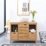 SERENA - Doğal Ahşap Kaplama Sahil Evi Tarzı Banyo Lavabo Dolabı