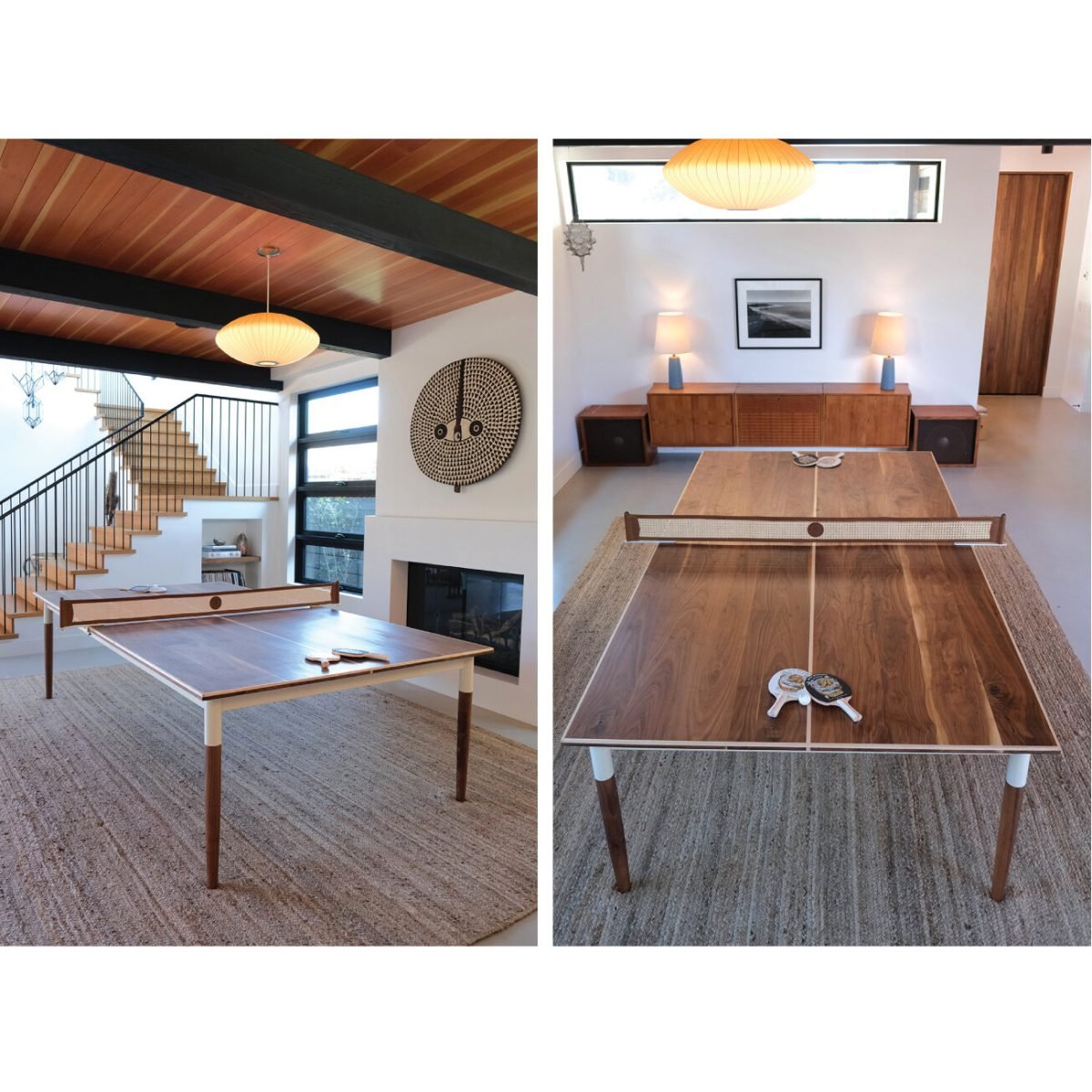 SPRING - Doğal Ahşap Kaplama & Metal Ayaklı Modern Masa Tenisi - Görsel 8