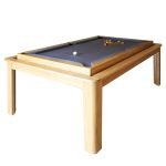 HOGG - Masif Çam Ağacı Döner Tablalı Rustik Bilardo ve Yemek Masası