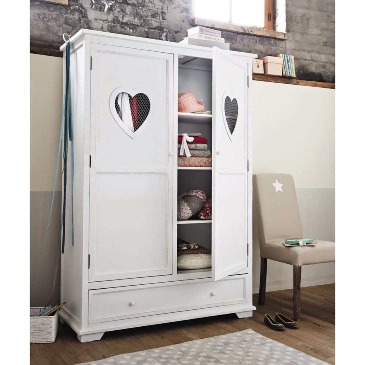 VALENTINE Çocuk Odası Gardırop 2 Kapaklı - Görsel 5