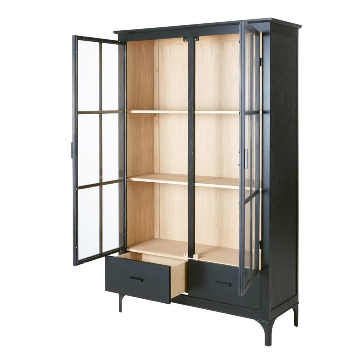 ANTOINE - Masif Kayın Ağacı & Metal Klasik Vitrin & Dolap - Görsel 3