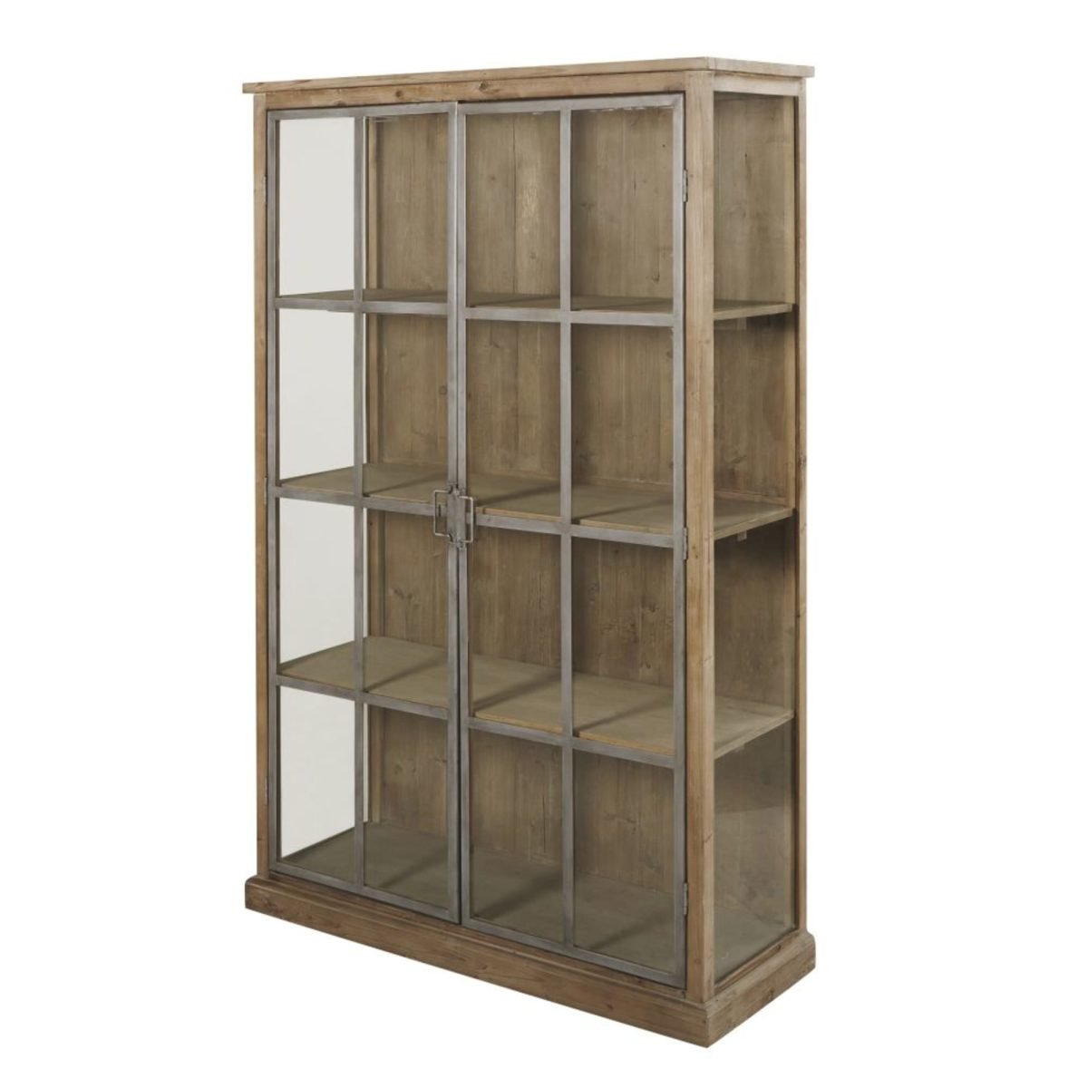 HUMP - Masif Köknar Ağacı & Metal Klasik Vitrin - Görsel 2
