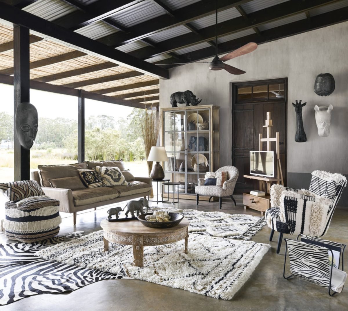 HUMP - Masif Köknar Ağacı & Metal Klasik Vitrin - Görsel 8