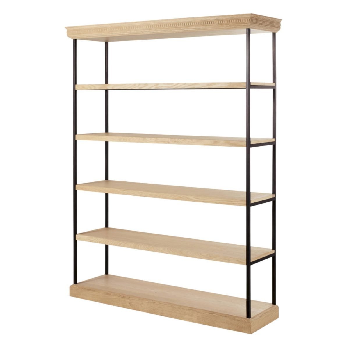 FAUBOURG - Doğal Meşe Kaplama & Metal Country Kitaplık & Raf - Görsel 2