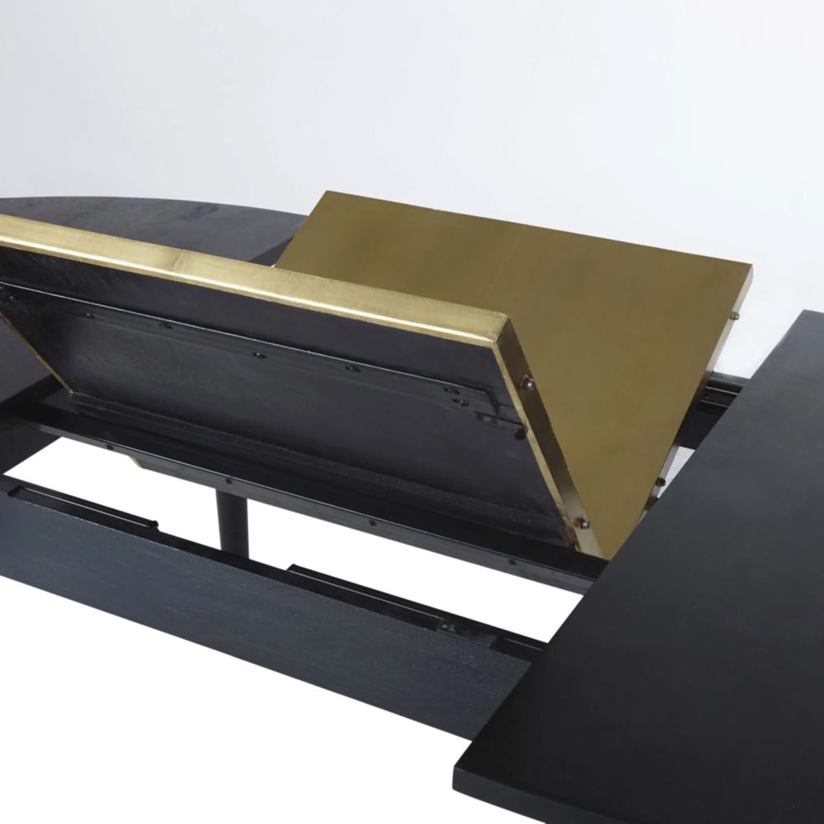 JAGGER - Masif Kayın Ağacı Contemporary Yuvarlak Tablalı Açılır Yemek Masası - Görsel 4