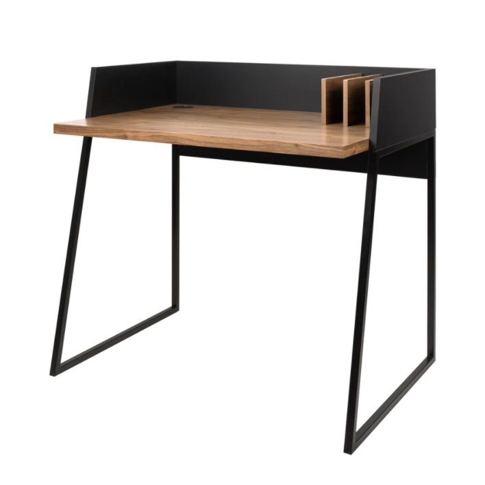 VOLGA Masif Ladin Ağacı &amp; Lake Metal Ayaklı Modern Çalışma Masası