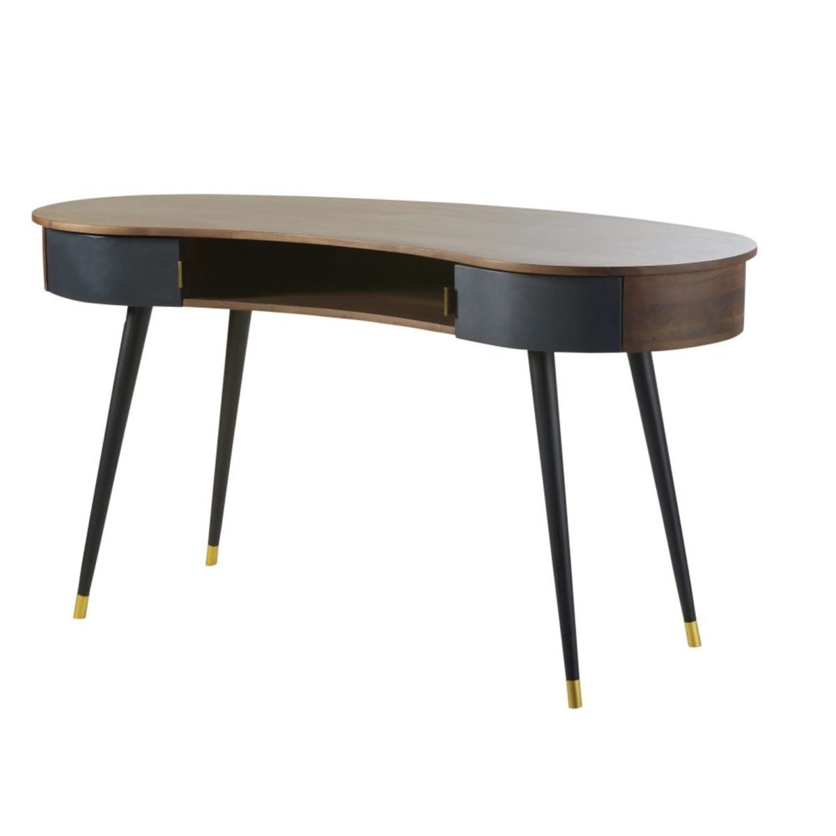 STERLING - Doğal Ahşap Kaplama & Metal Contemporary Çalışma Masası - Görsel 2