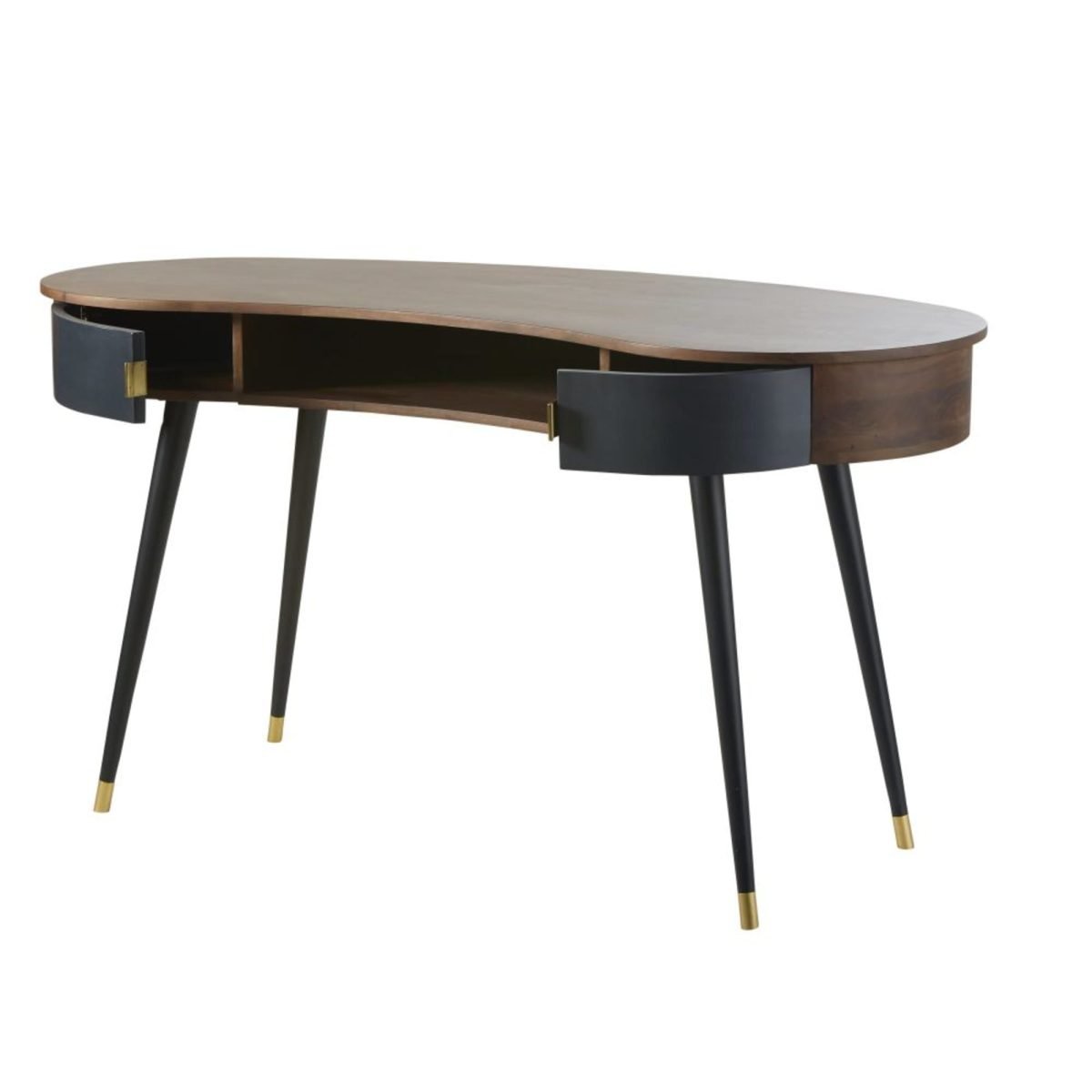 STERLING - Doğal Ahşap Kaplama & Metal Contemporary Çalışma Masası - Görsel 3