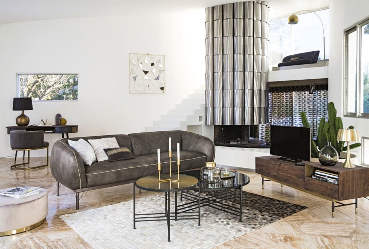 STERLING - Doğal Ahşap Kaplama & Metal Contemporary Çalışma Masası - Görsel 7