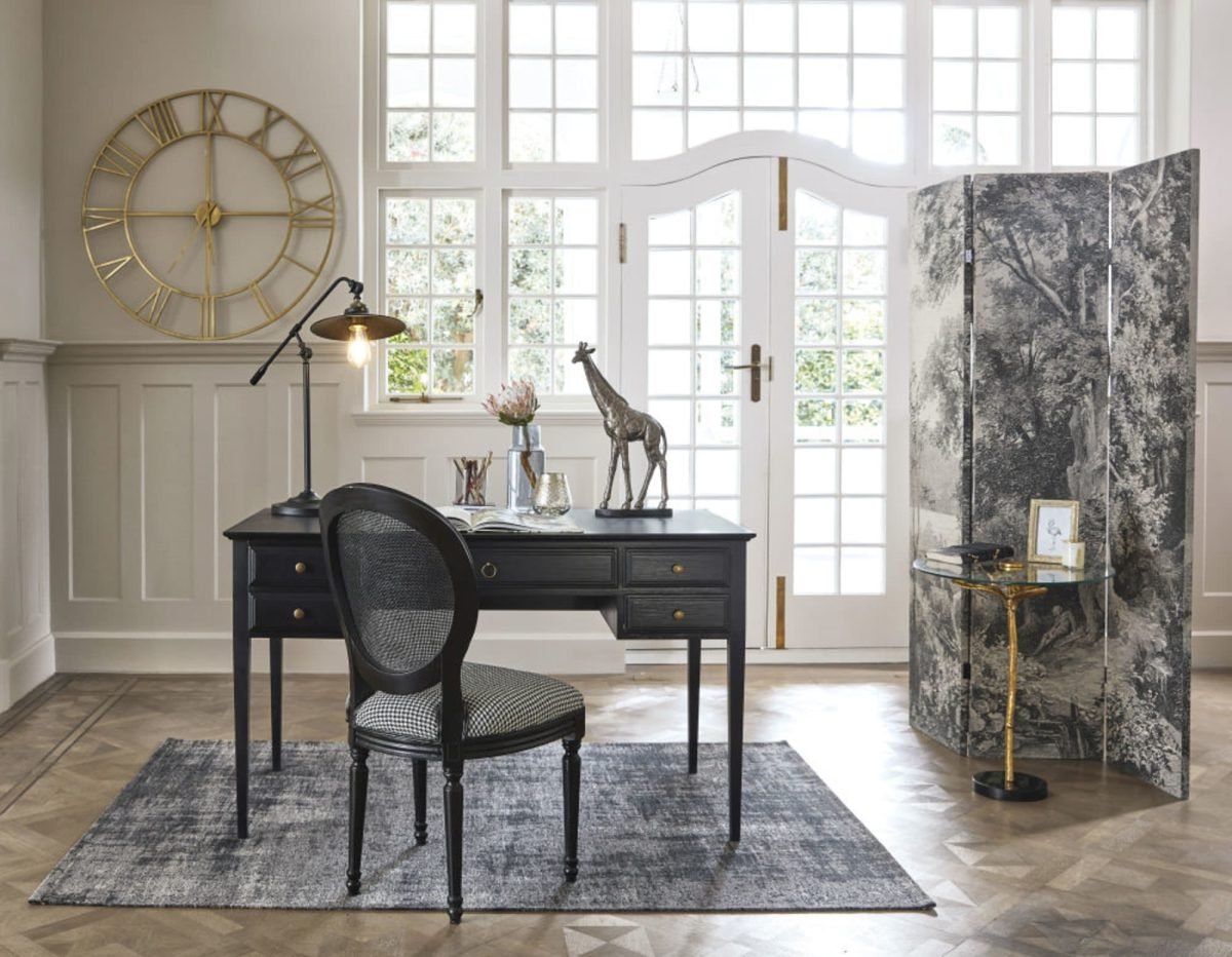 CAMBRONNE - Masif Meşe Ağacı  Klasik Çalışma Masası - Görsel 6