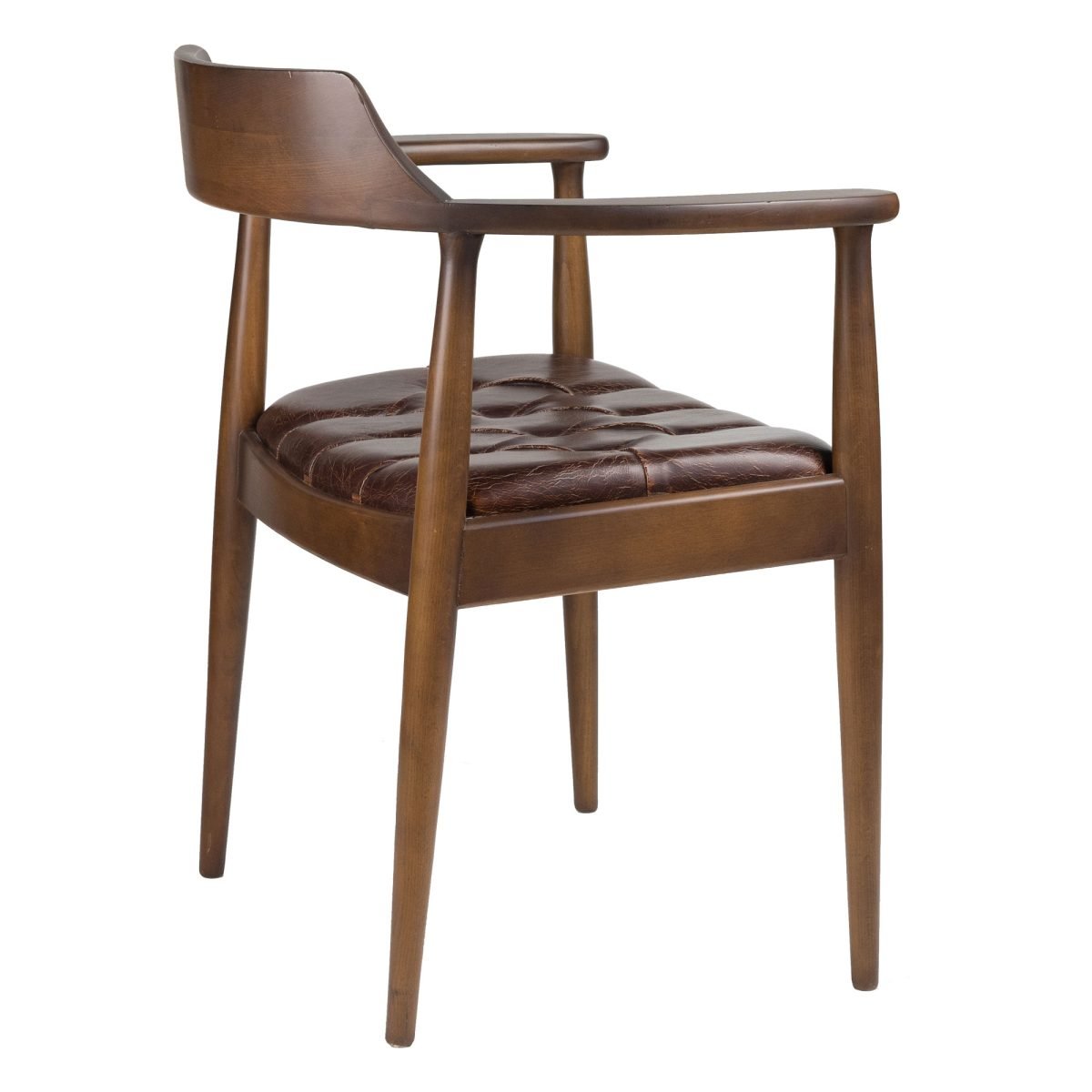 BULL – Deri Minderli Ahşap Sandalye - Görsel 3