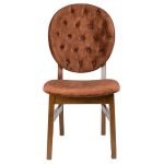 ERGE – Modern Kadife & Ahşap Sandalye