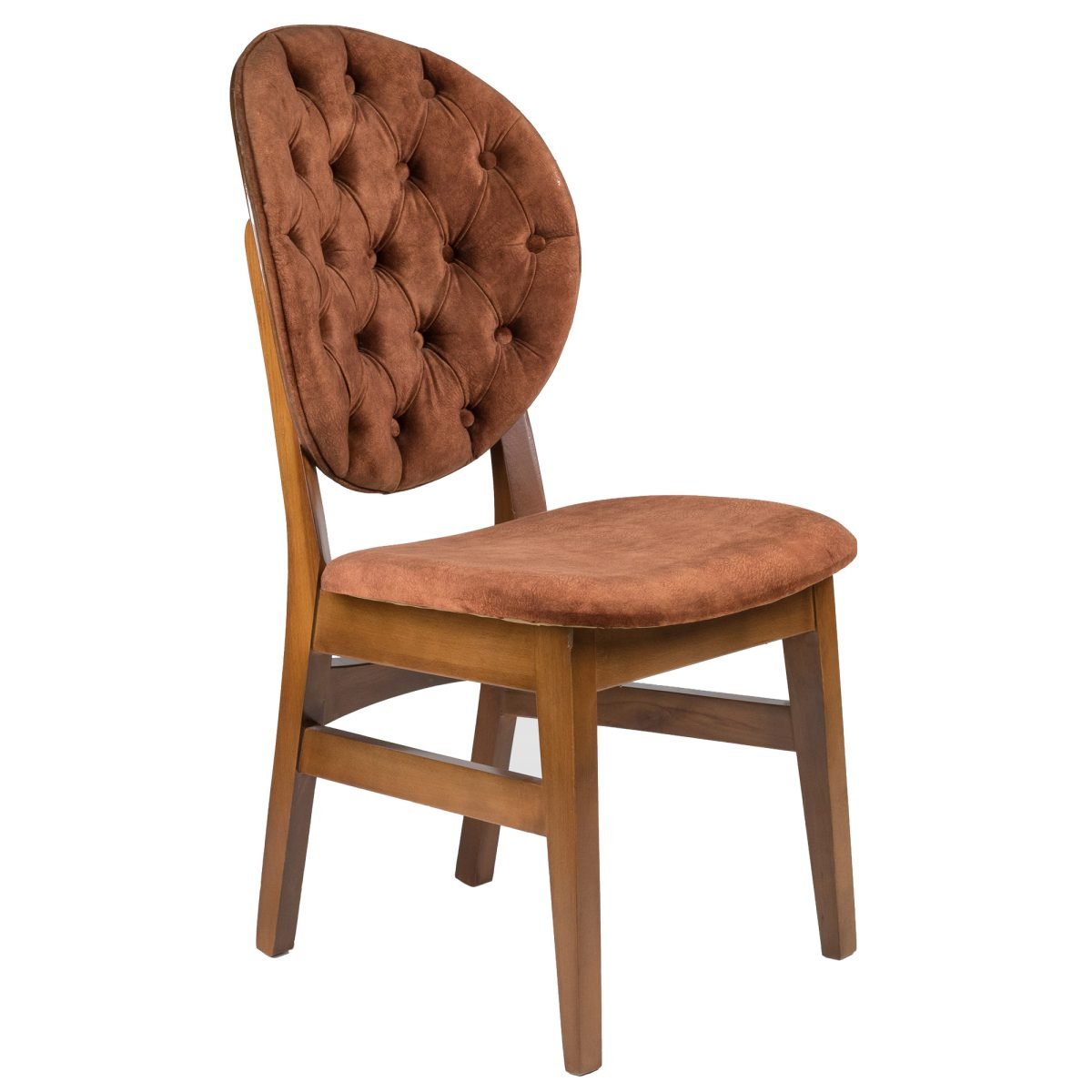 ERGE – Modern Kadife & Ahşap Sandalye - Görsel 2