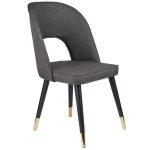 SITA – Modern Pirinç Ayaklı Kumaş & Ahşap Sandalye