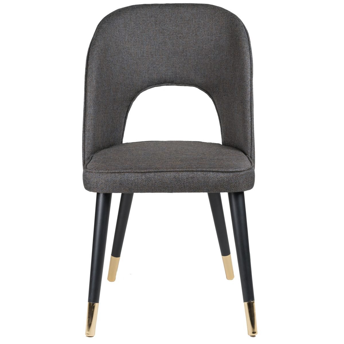 SITA – Modern Pirinç Ayaklı Kumaş & Ahşap Sandalye - Görsel 3