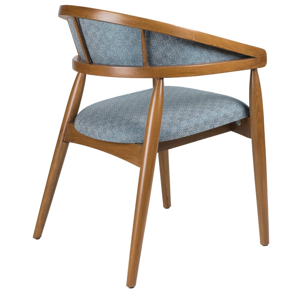 OBRES – Masif Ahşap & Kumaş Retro Sandalye - Görsel 2