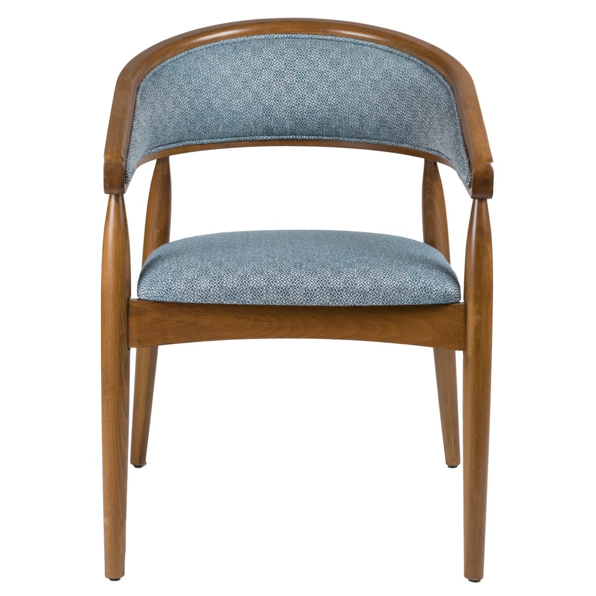 OBRES – Masif Ahşap & Kumaş Retro Sandalye - Görsel 3