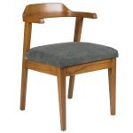 NOSSA - Masif Ahşap & Kumaş Retro Sandalye