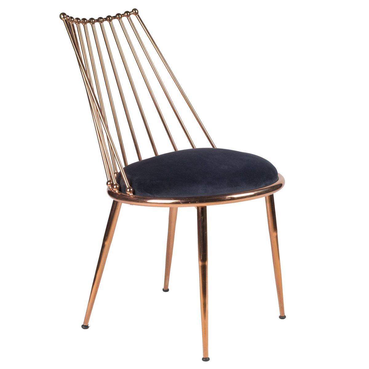 ROSA – Contemporary Bakır & Kadife Sandalye - Görsel 2