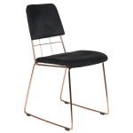 LET - Contemporary Bakır & Kadife Sandalye