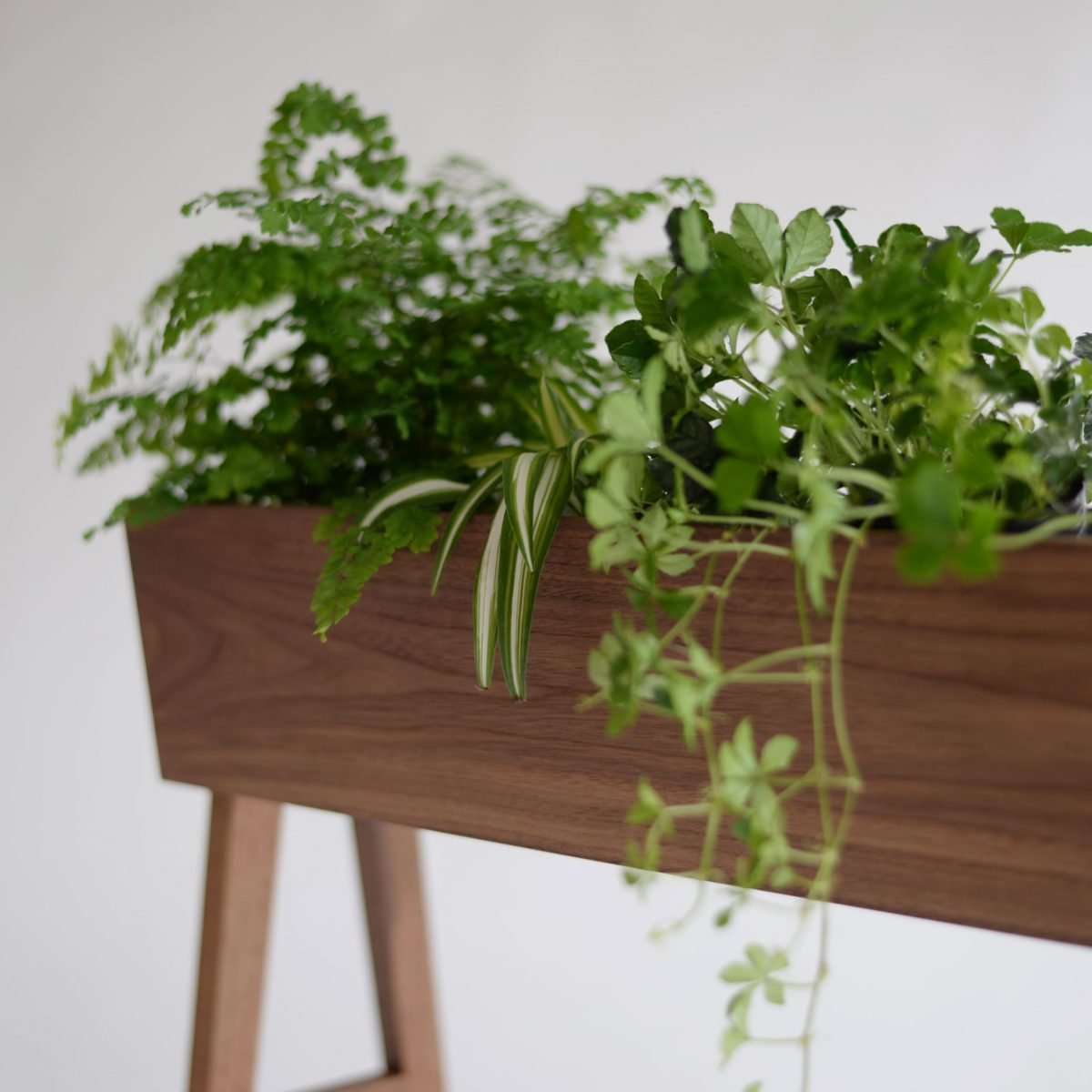 HALL - Masif Ceviz Ağacı Vintage Çiçeklik - Görsel 8