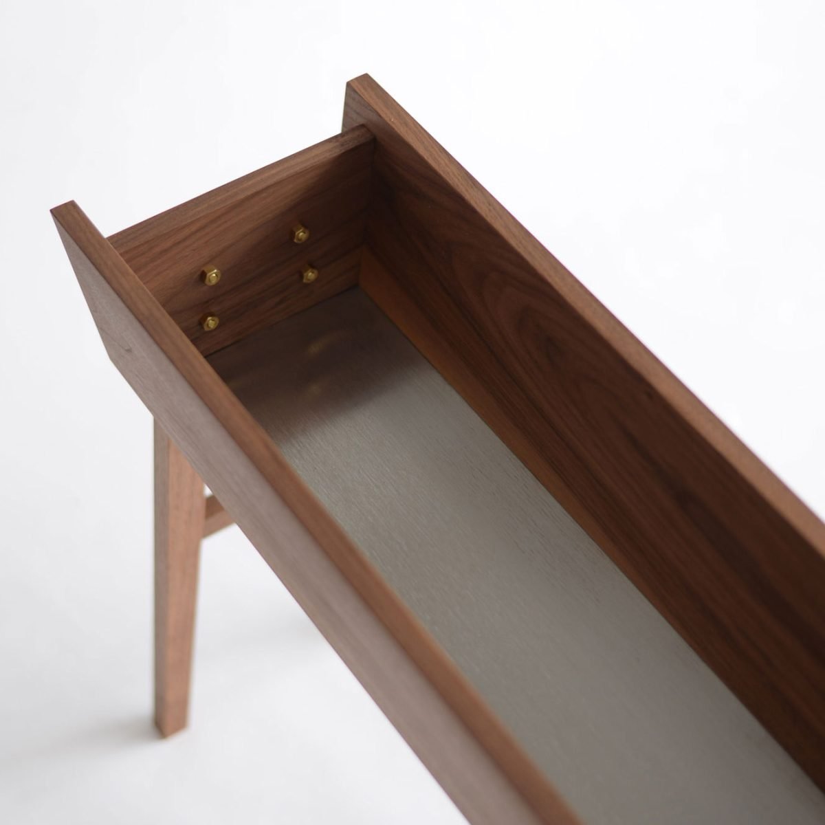 HALL - Masif Ceviz Ağacı Vintage Çiçeklik - Görsel 5