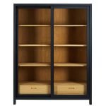 OTIS - Modern Meşe Ağacı Sürgü Kapaklı Vitrin