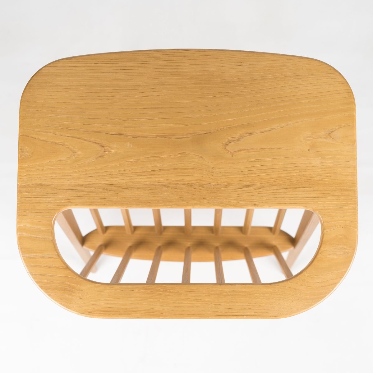 RETRO - Masif Meşe Ağacı Vintage Dergilik & Yan Sehpa - Görsel 5