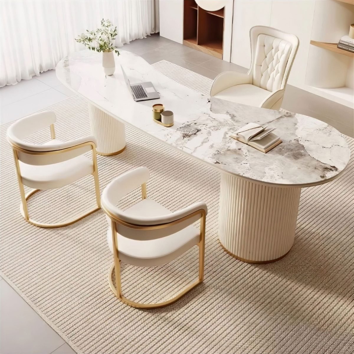 Masion Round Çalışma Masası - Görsel 6