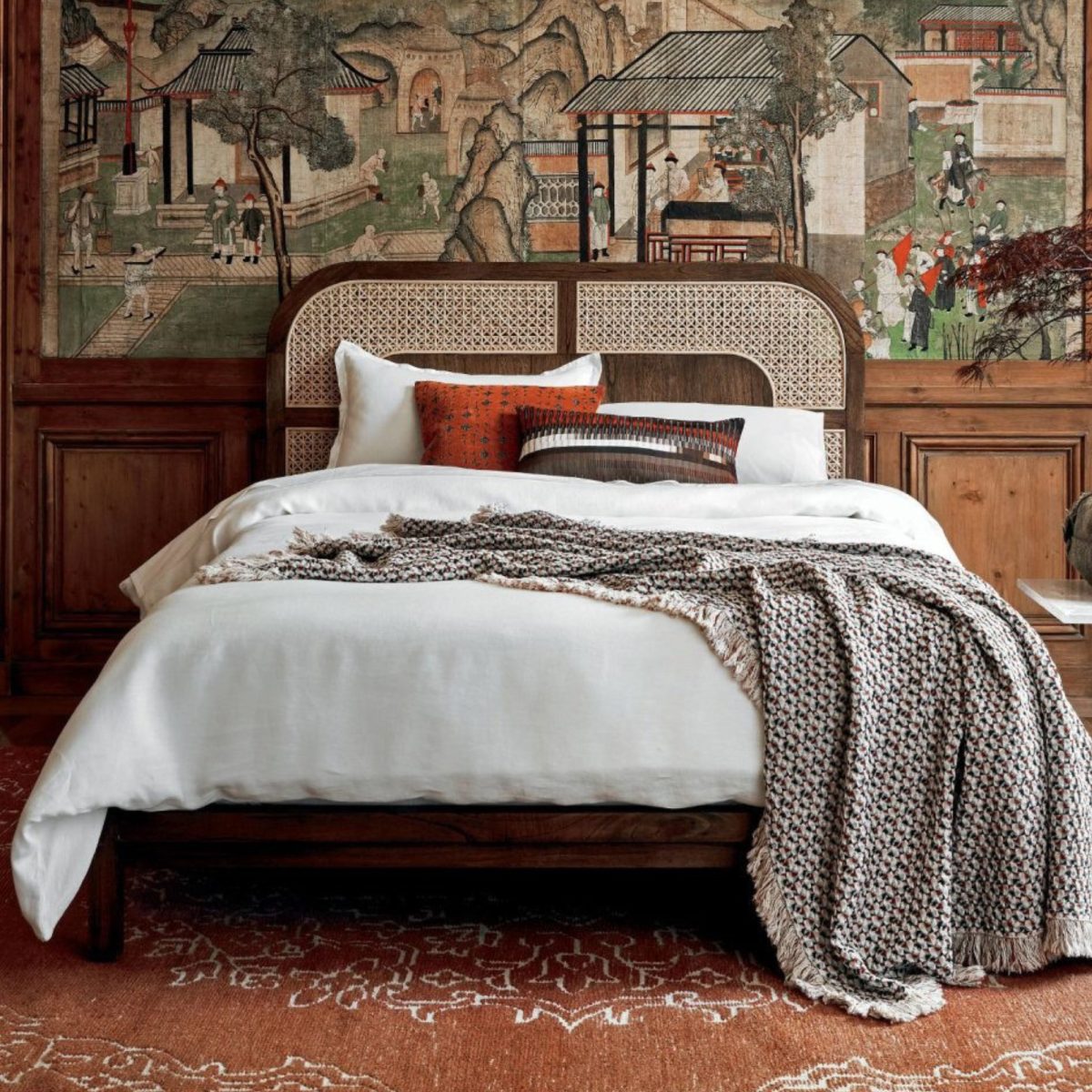 Jasmine Hazeranlı Ahşap Yatak - Görsel 2