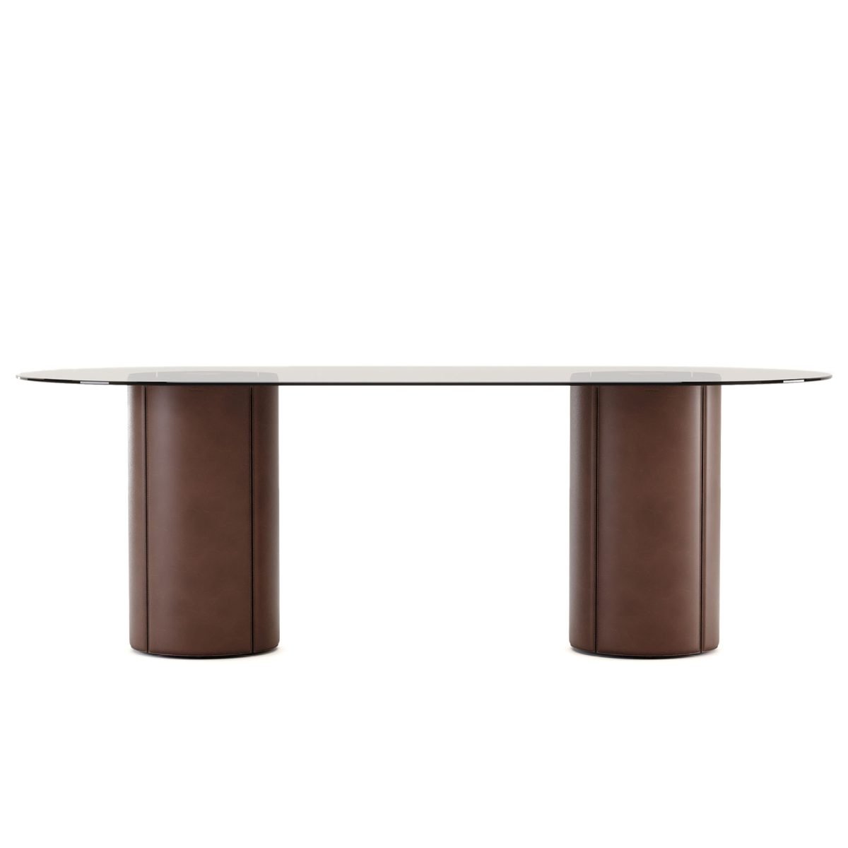 Daytona Cam Tablalı Deri Yemek Masası - Görsel 3